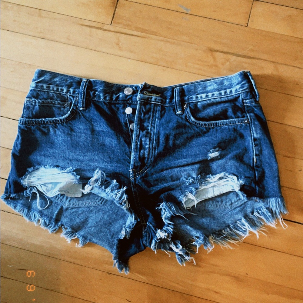 Free people denim shorts.